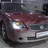 Установка линз в фары Nissan Altima