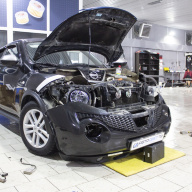 Установка линз в фары Nissan Juke