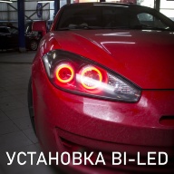 Hyundai Tiburon - замена штатных выгоревших линз на BI-LED