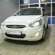Установка LED-линз в фары Hyundai Solaris I