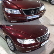 Замена линз в оптике на Hyundai Grandeur