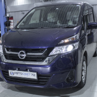 Линзы в фары Nissan Serena, установка BI-LED