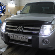 Mitsubishi Pajero 4 замена линз в фарах
