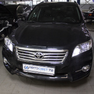 Toyota RAV4 - замена старых выгоревших линз на новые светодиодные модули Hella 3R Bi-Led.