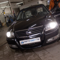 Nissan Almera - замена ламп на светодиодные