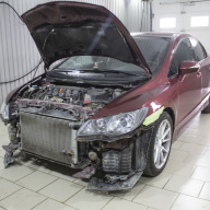Мойка радиаторов Honda Civic с частичным разбором