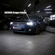 Honda Accord - Замена штатных выгоревших линз на светодиодные двухчиповые модули Aozoom Dragon Knight