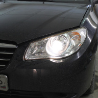 Установка галогенных линз Hyundai Elantra
