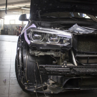 Установка защитной сетки под решетку радиатора BMW X5