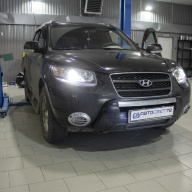 Замена линз и улучшение качества света на Hyundai Santa Fe
